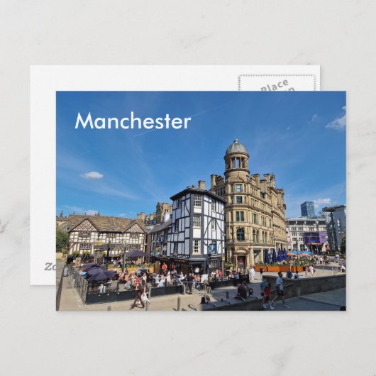 Manchester Exchange Square Briefkaart (Voorkant / Achterkant)