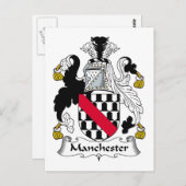 Manchester Family Crest Briefkaart (Voorkant / Achterkant)