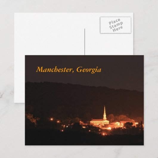 Manchester, Georgia Briefkaart (Voorkant / Achterkant)