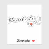 Manchester Heart Flag Sticker (Vel)