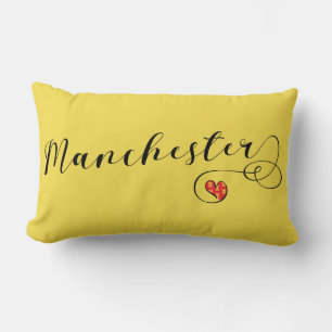 Manchester Heart Sierkussen, Engeland Kussen
