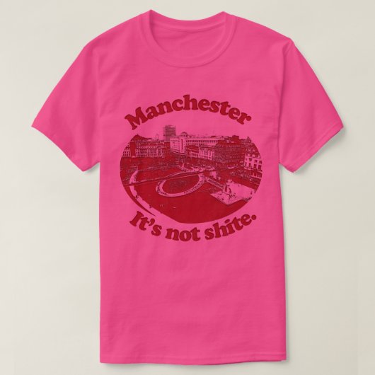 Manchester is niet streng t-shirt (Design voorkant)