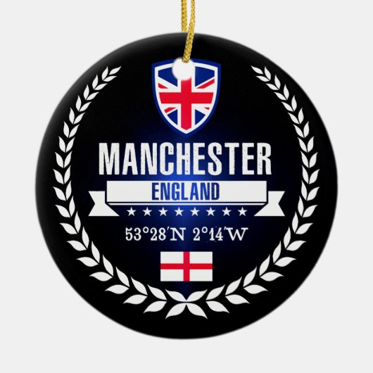 Manchester Keramisch Ornament (Voorkant)