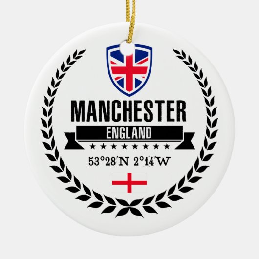 Manchester Keramisch Ornament (Voorkant)