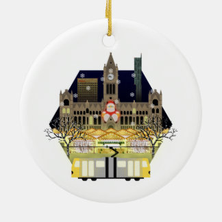 Manchester kerstmarkten keramisch ornament
