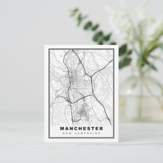 Manchester Map Briefkaart (Staand voorkant)