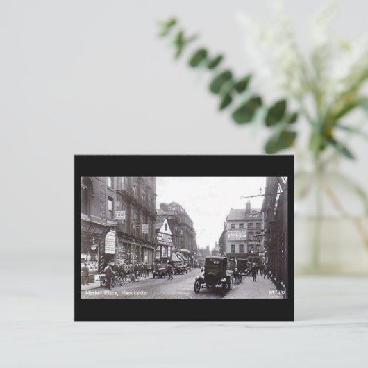 Manchester, Marktplaats Briefkaart (Staand voorkant)