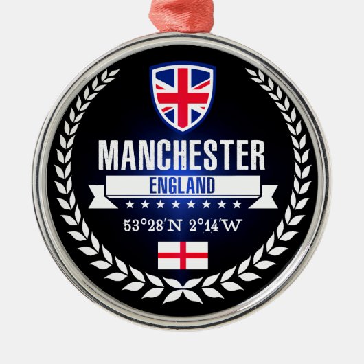 Manchester Metalen Ornament (Voorkant)