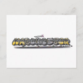 Manchester metrolink graffiti briefkaart