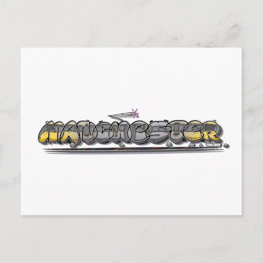 Manchester metrolink graffiti briefkaart (Voorkant)