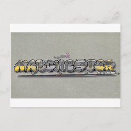 Manchester Metrolink tram graffiti tram Briefkaart