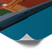 Manchester Minimale Retro Travel Poster (Hoek)