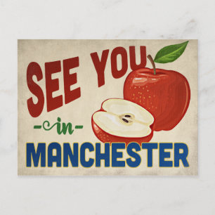 Manchester New Hampshire Apple - Vintage Travel Briefkaart