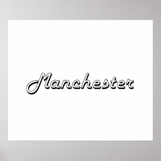 Manchester New Hampshire Classic Retro Design Poster (Voorkant)