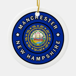 Manchester New Hampshire Keramisch Ornament