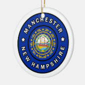 Manchester New Hampshire Keramisch Ornament (Links)