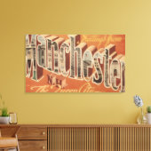 Manchester, New Hampshire - Large Letter Canvas Afdruk (Insitu (Woonkamer))