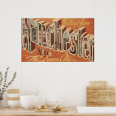 Manchester, New Hampshire - Large Letter Poster (Keuken)