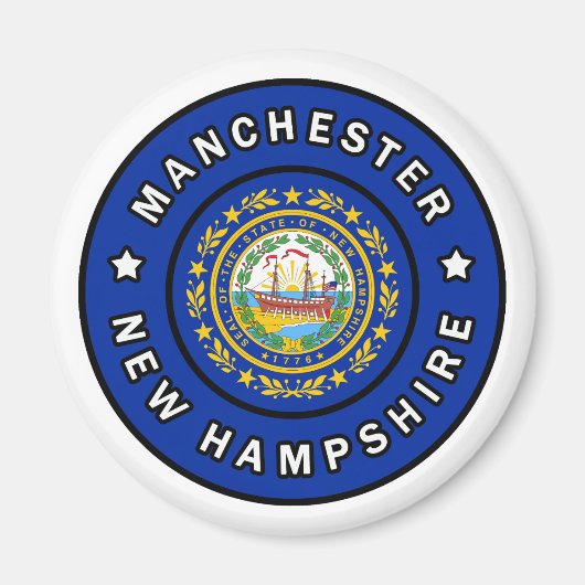 Manchester New Hampshire Magneet (Voorkant)