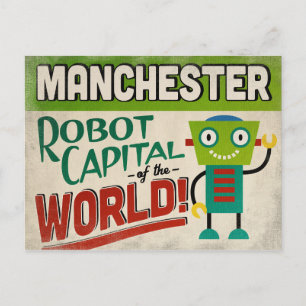 Manchester New Hampshire Robot - Funny  Briefkaart
