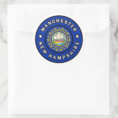Manchester New Hampshire Ronde Sticker (Tas)