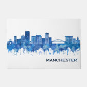 Manchester New Hampshire Skyline Blue Deurmat (Voorkant)