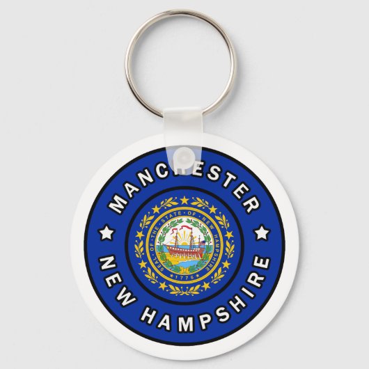 Manchester New Hampshire Sleutelhanger (Voorkant)