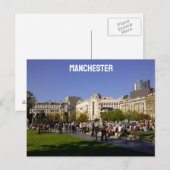 Manchester Piccadily Gardens Briefkaart (Voorkant / Achterkant)