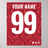 Manchester Reds Colors Persoonlijk Poster (Voorkant)