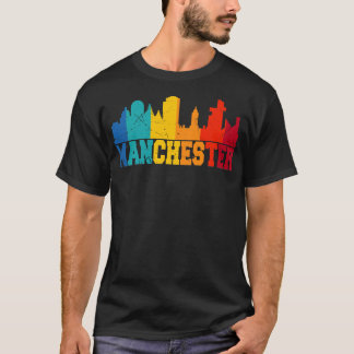 Manchester Retro Skyline Verenigd Koninkrijk T-shirt
