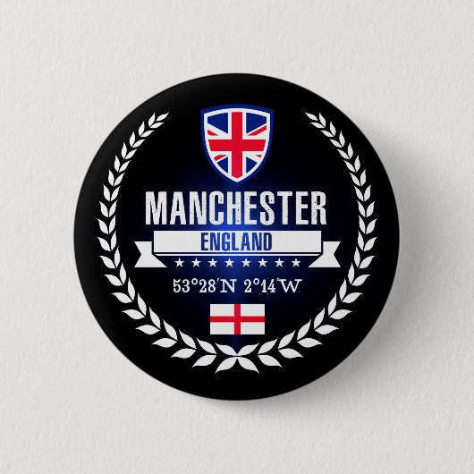 Manchester Ronde Button 5,7 Cm (Voorkant)