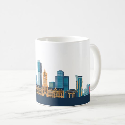 Manchester Skyline Koffiemok (Voorkant rechts)