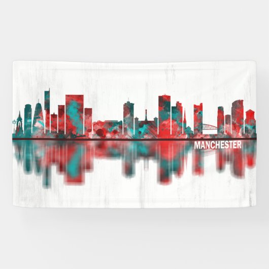Manchester Skyline Spandoek (Horizontaal)