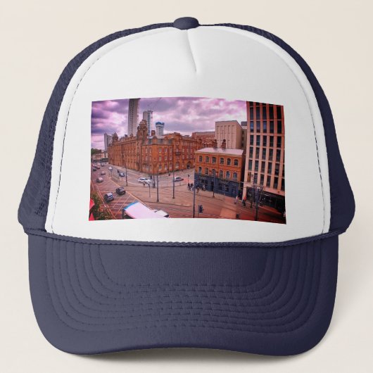 Manchester straat uitzicht trucker pet (Voorkant)