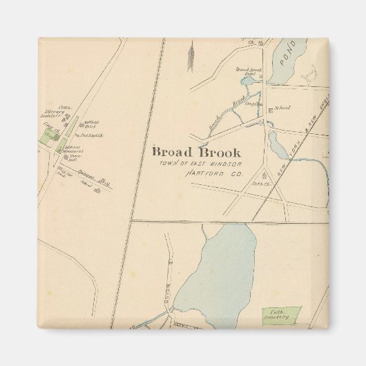 Manchester, Suffield, Broad Brook Magneet (Voorkant)