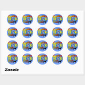 Manchester_Terrier_Agility Ronde Sticker (Vel)