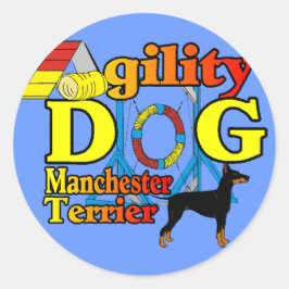Manchester_Terrier_Agility Ronde Sticker