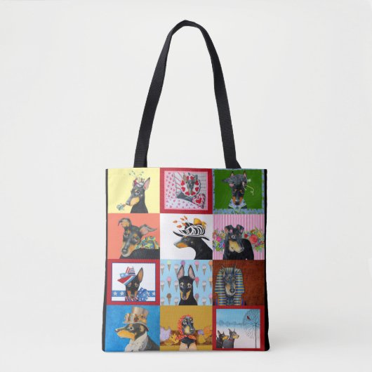 Manchester Terrier All-Over-Print Canvas tas (Voorkant)
