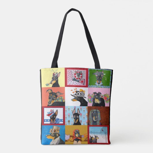 Manchester Terrier All-Over-Print Canvas tas (Achterkant)