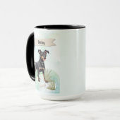 Manchester Terrier Aquarel Gepersonaliseerde Hond Mok (Voorkant links)