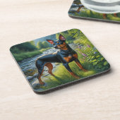 Manchester Terrier Bier Onderzetter (Linkerzijde)