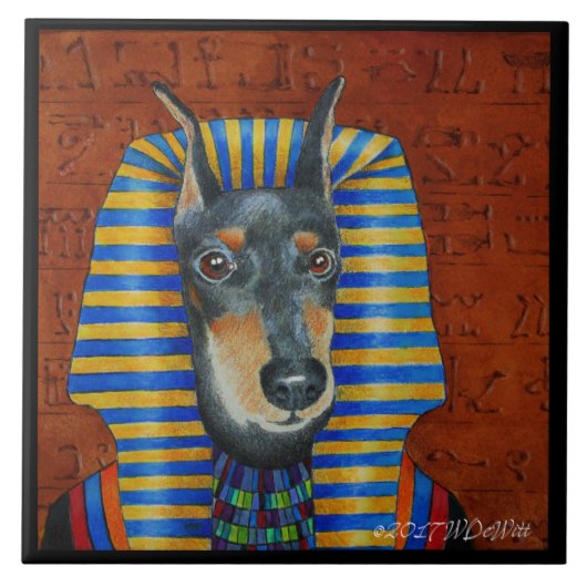 Manchester Terrier Ceramic Tile Tegeltje (Voorkant)