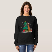 Manchester Terrier Christmas Tree Light Pajama Dog Trui (Voorkant volledig)
