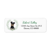 Manchester Terrier Eucalyptusblad Krans Etiket (Voorkant)
