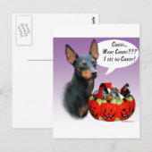 Manchester Terrier Halloween Snoep Briefkaart (Voorkant / Achterkant)