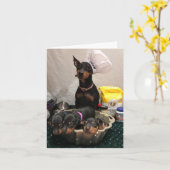 Manchester Terrier Holiday Card Kaart (Gele Bloem)