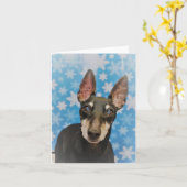 Manchester Terrier Holiday Card Kaart (Gele Bloem)