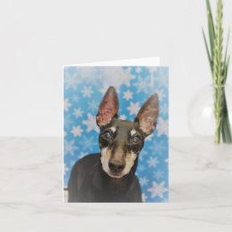 Manchester Terrier Holiday Card Kaart