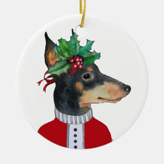 Manchester Terrier Holiday Ornament (Voorkant)