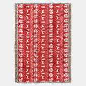 Manchester Terrier Hond Silhouetten Kerst Rood Deken (Voorkant Verticaal)